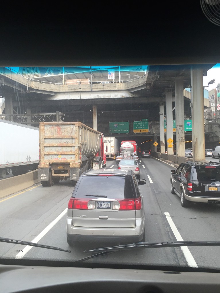 Greg is a pro at driving in the traffic even on the GW Bridge.